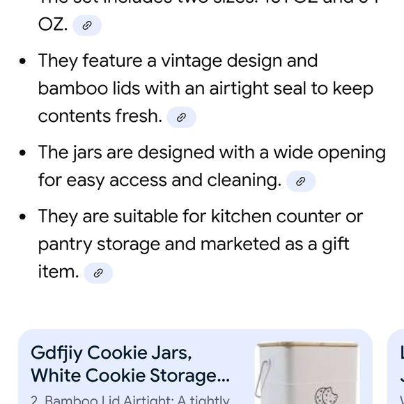 White Metal Cookie Jars with Lid - Picture 8 of 11